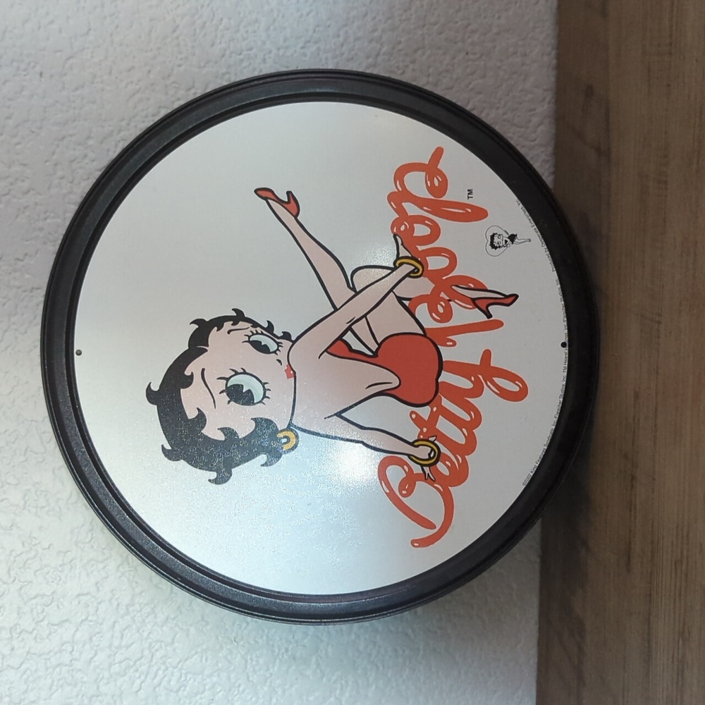 Vintage Betty Boop Round Metal Sign 2002